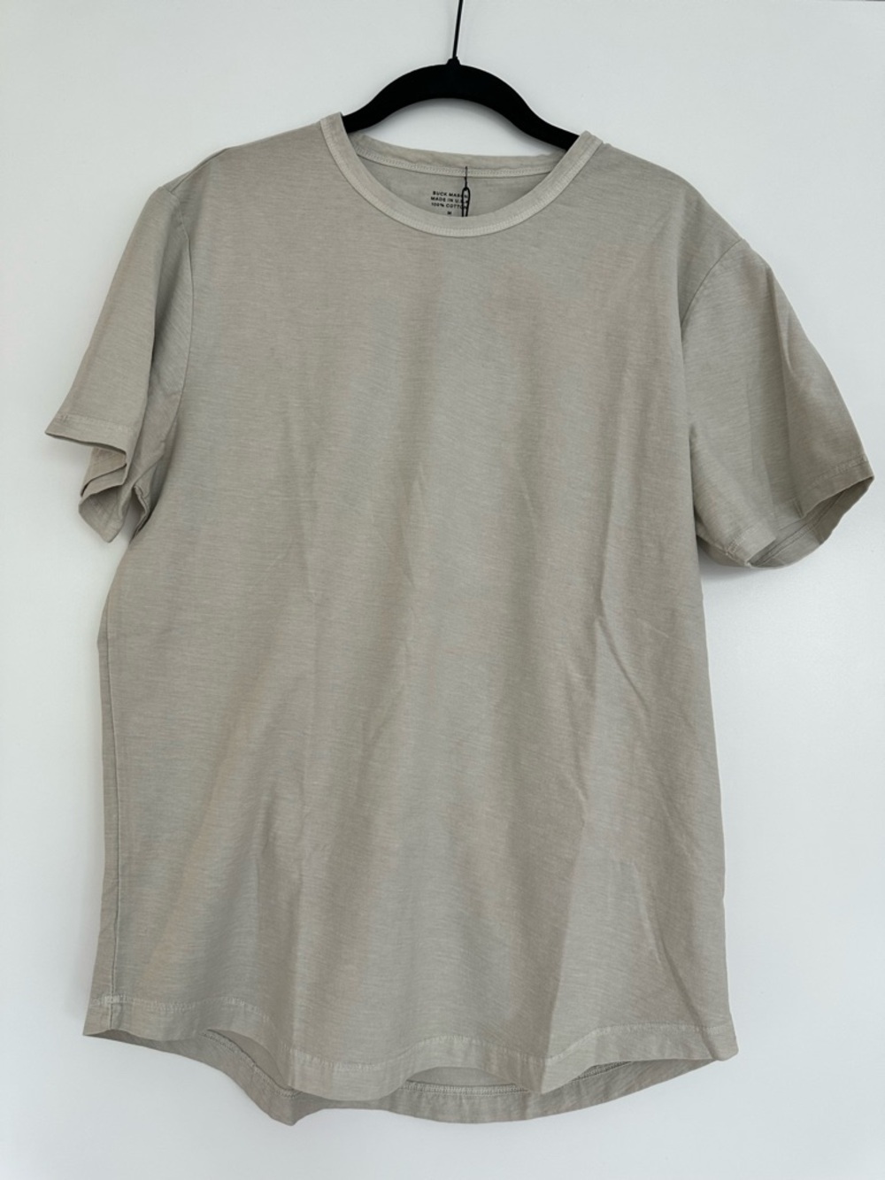 Buck Mason tough-knit curved hem tee